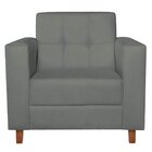 Poltrona Decorativa Dallas Corino Cinza