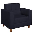 Poltrona Decorativa Dallas Maranata Estofados Azul Marinho