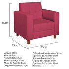 Poltrona Decorativa Dallas Maranata Estofados Pink
