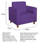 Poltrona Decorativa Dallas Maranata Estofados Roxo