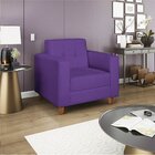 Poltrona Decorativa Dallas Maranata Estofados Roxo