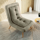 Poltrona Decorativa Dallas Para Sala Pés Palito Veludo Selmer