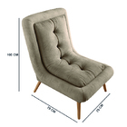 Poltrona Decorativa Dallas Para Sala Pés Palito Veludo Selmer