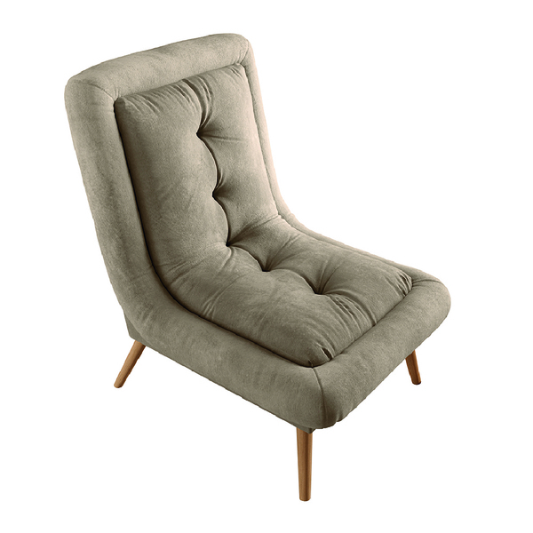 Poltrona Decorativa Dallas Para Sala Pés Palito Veludo Selmer