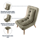 Poltrona Decorativa Dallas Para Sala Pés Palito Veludo Selmer