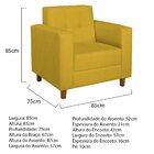 Poltrona Decorativa Dallas Suede Maranata Móveis Amarelo