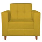 Poltrona Decorativa Dallas Suede Maranata Móveis Amarelo