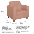 Poltrona Decorativa Dallas Suede Maranata Móveis Rosê