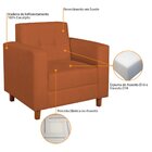 Poltrona Decorativa Dallas Suede Maranata Móveis Terracota