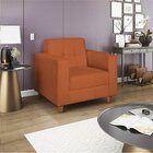 Poltrona Decorativa Dallas Suede Maranata Móveis Terracota