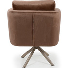 Poltrona Decorativa Dana Giratória Eiffel Champagne Veludo Ma