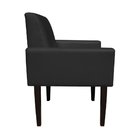 Poltrona Decorativa Dani Para Sala E Recepção Corino Preto -