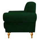Poltrona Decorativa Dani Pés Provençais Suede Verde - Amarena