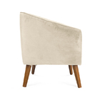 Poltrona Decorativa Daphne Pés Palito Suede Bege Carolina Est