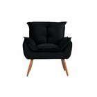 Poltrona Decorativa De Assento Fixo - Veneza Preto