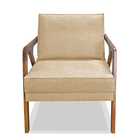 Poltrona Decorativa De Luxo Frida Linho Dourado G63 - Gran Be