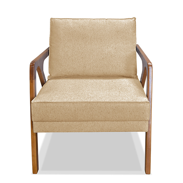 Poltrona Decorativa De Luxo Frida Linho Dourado G63 - Gran Be