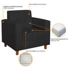 Poltrona Decorativa Denver Corano Preto - Amarena Móveis