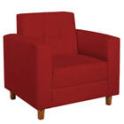 Poltrona Decorativa Denver Corano Vermelho - Doce Sonho Móveis