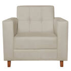 Poltrona Decorativa Denver Linho Bege - Amarena Móveis