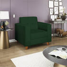 Poltrona Decorativa Denver Suede Verde - Amarena Móveis