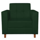 Poltrona Decorativa Denver Suede Verde - Doce Sonho Móveis