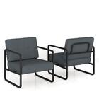 Poltrona Decorativa Dinamarca Industrial Preto/sued.cinza - M