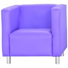 Poltrona Decorativa Dora Pés De Alumínio Lilás - Matrix