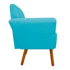 Poltrona Decorativa Dora Suede Azul Turquesa - D'rossi