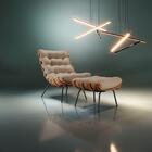 Poltrona Decorativa Dubai Linho Crú Gramdecor