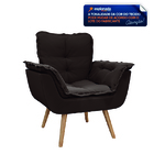 Poltrona Decorativa Dubai Para Sala Veludo Marrom Selmer