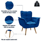 Poltrona Decorativa Dubai Para Sala Veludo Selmer