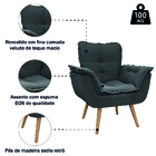 Poltrona Decorativa Dubai Para Sala Veludo Selmer