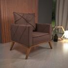 Poltrona Decorativa Dublin Bom Pastor Madeira Maciça