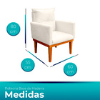 Poltrona Decorativa Duda Com Base De Madeira Para Sala E Quar