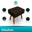 Poltrona Decorativa Duda Com Puff New Para Sala E Quarto Sued