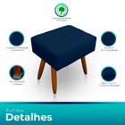 Poltrona Decorativa Duda Com Puff New Para Sala E Quarto Sued