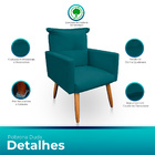 Poltrona Decorativa Duda Para Sala E Quarto Suede - Jylcrom -