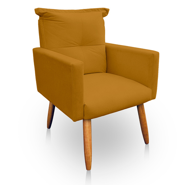 Poltrona Decorativa Duda Para Sala E Quarto Suede - Jylcrom -