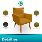 Poltrona Decorativa Duda Para Sala E Quarto Suede - Jylcrom -