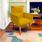 Poltrona Decorativa Duda Para Sala E Quarto Suede - Jylcrom -