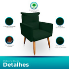 Poltrona Decorativa Duda Para Sala E Quarto Suede Verde - Jyl