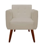 Poltrona Decorativa Duda Suede Bege - D'classe Decor