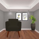 Poltrona Decorativa Duda Suede Marrom - D'classe Decor