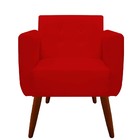 Poltrona Decorativa Duda Suede Vermelho - D'classe Decor