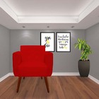 Poltrona Decorativa Duda Suede Vermelho - D'classe Decor
