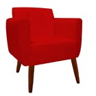 Poltrona Decorativa Duda Suede Vermelho - D'classe Decor