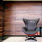 Poltrona Decorativa Egg Chair Nº20 C/regulagem De Altura Azul