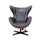 Poltrona Decorativa Egg Chair Nº20 C/regulagem De Altura Azul