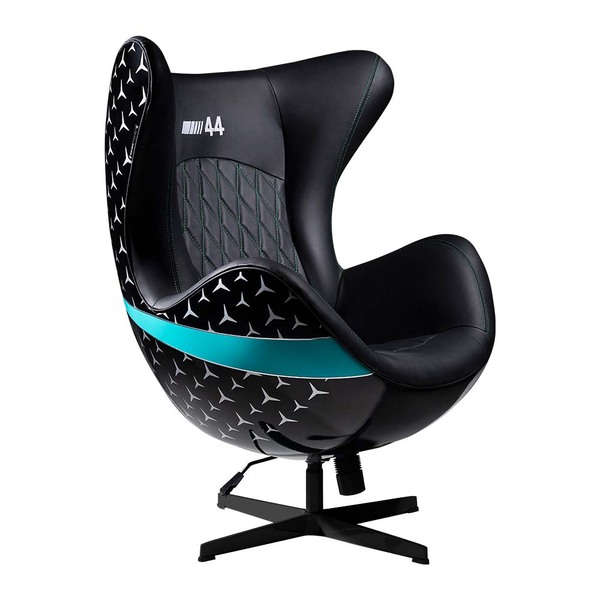 Poltrona Decorativa Egg Chair Nº 44 Hamilton Preta G53 - Gran